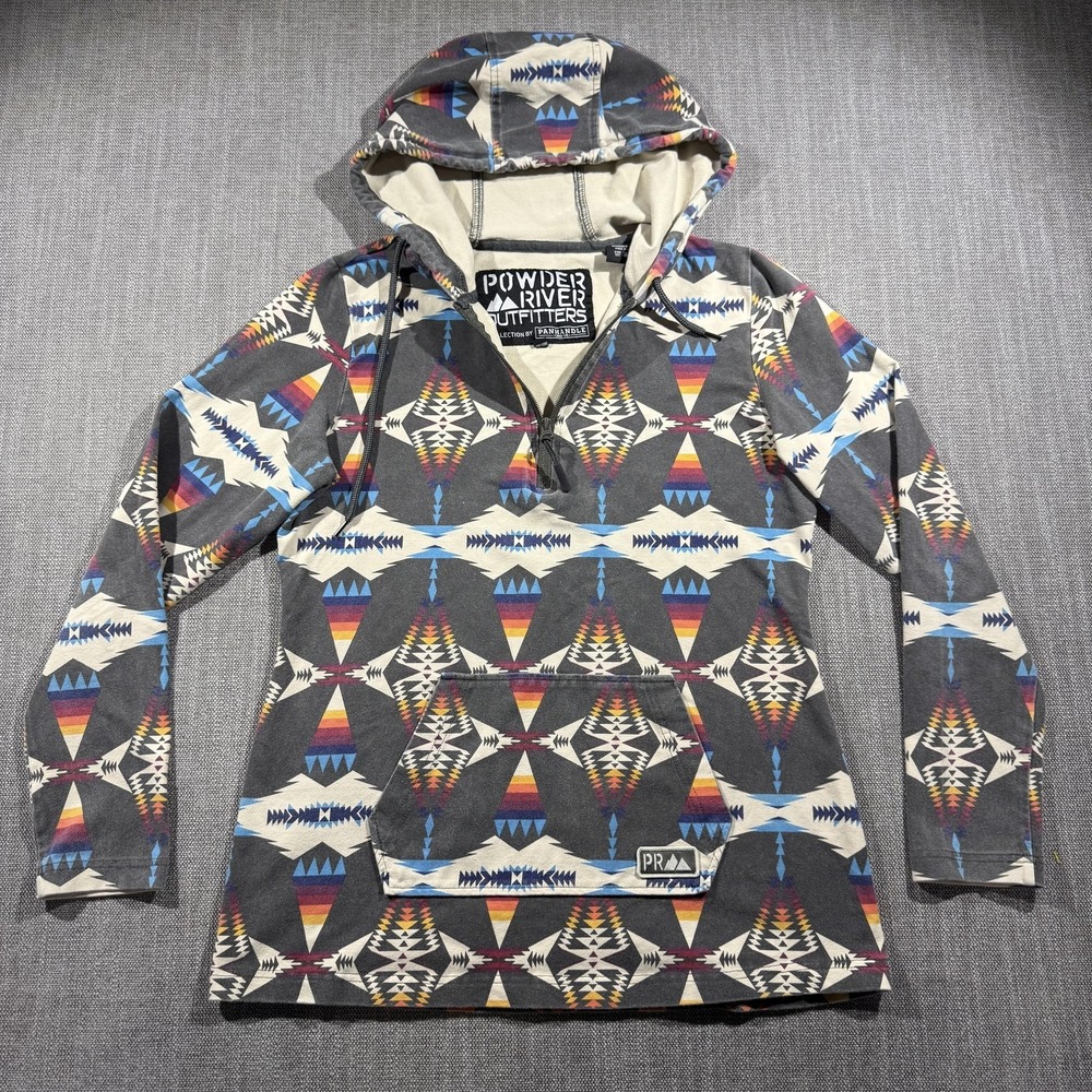 Powder River Outfitters Hoodie Womens Medium Southwest Pullover 1/4 Zip